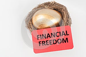 Financial freedom concept