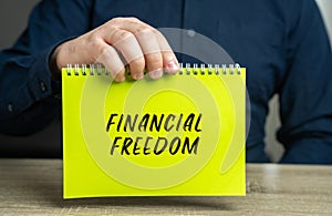 Financial freedom concept. Complete control over your finances