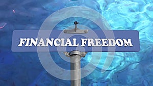 Financial freedom road sign