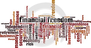 Financial freedom word cloud