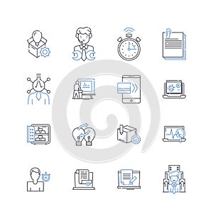 Financial gain line icons collection. Profit, Wealth, Revenue, Income, Earnings, Gains, Returns vector and linear