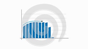 Financial graph chart, video animation