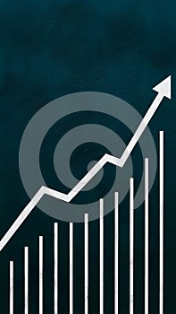 Financial graph demonstrates upward trend, symbolizing growth and profitability photo