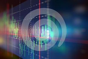 Financial graph on technology abstract background