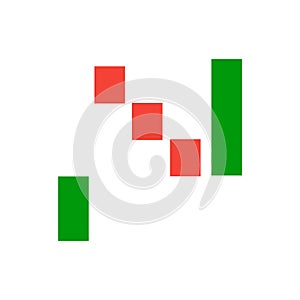 Financial graph with up trend line candlestick chart in stock market . Technical analysis pattern