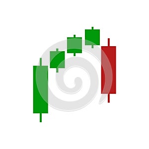 Financial graph with up trend line candlestick chart in stock market . Technical analysis pattern