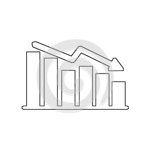 Financial graph with up trend line candlestick chart in stock market . Technical analysis pattern