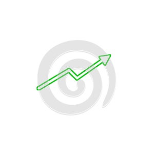 Financial graph with up trend line candlestick chart in stock market . Technical analysis pattern