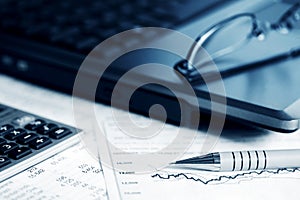 Financial accounting stock market graphs charts