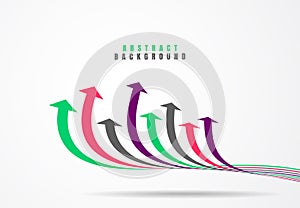 Financial growth arrows with colorful