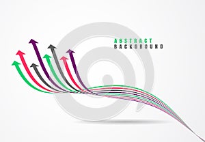 Financial growth arrows with colorful