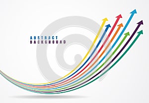 Financial growth arrows with colorful