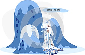 Financial growth, cash flow and business development idea. Investments, income and profit increase