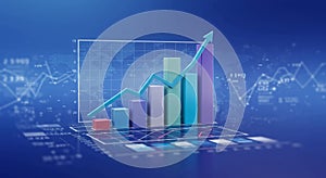 Financial Growth Chart with Arrow