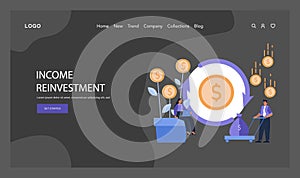 Financial Growth web or landing. Effective income reinvestment strategies