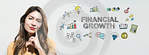 Financial growth with young woman