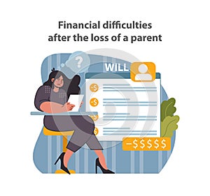 Financial hurdles post-loss. A widow grapples with the economic