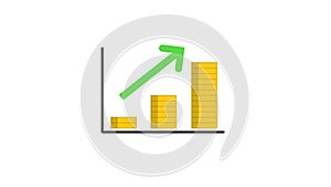 financial improvement diagram motion graphic animation