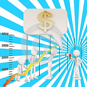 Financial improvement graph arrow teamwork