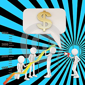 Financial improvement graph arrow teamwork