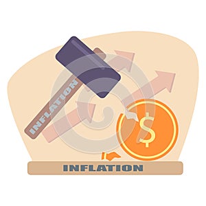 Financial inflation concept.