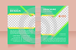 Financial information service blank brochure design