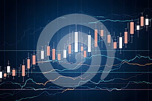 Financial insights forex candlestick chart background offers data visualization