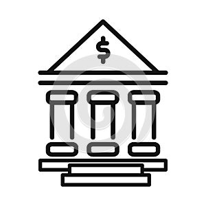 Financial Institution Simple Icon Illustration