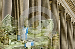 Financial Institution with U.S. Currency photo