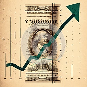 Financial and investment data concept. Business sales data, progress of business and growth graph plan .