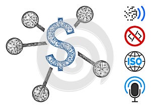 Financial Links Web Vector Mesh Illustration photo