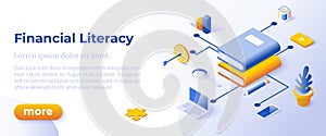 FINANCIAL LITERACY - Banner Layout Template for Website and Mobile Website Development.