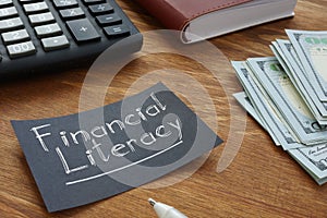 Financial Literacy is shown on the conceptual business photo photo