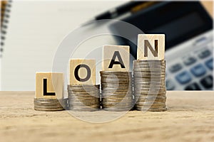 Financial loan concept