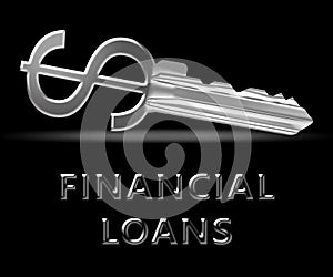 Financial Loans Shows Bank Credit 3d Illustration