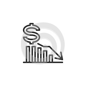 Financial Loss line icon