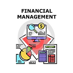 Financial Management Concept Color Illustration