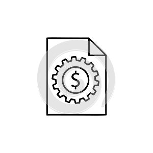 financial management icon. Element of sturt up icon for mobile concept and web apps. Thin line financial management icon can be