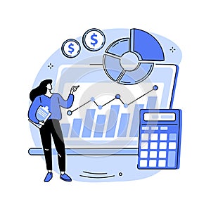 Financial management system abstract concept vector illustration.
