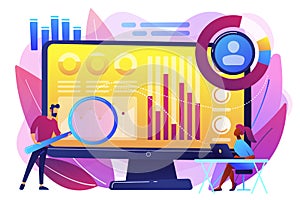 Financial management system concept vector illustration.