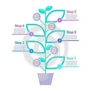 Financial manegement infographic chart design template photo