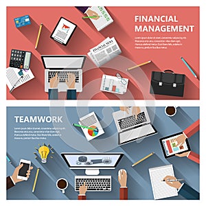 Financial menagement and teamwork concept