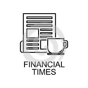 financial newspaper outline icon. Element of finance icon for mobile concept and web apps. Thin line financial newspaper outline