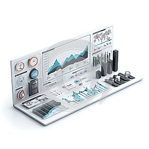 Large Company Analytics Graph Showing Progress
