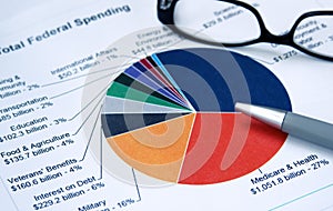 Financial pie chart photo