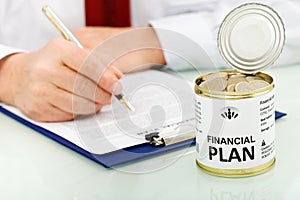 Financial plan concept