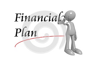 Financial plan on white