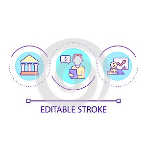 Financial planning loop concept icon