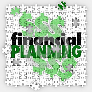 Financial Planning Puzzle Pieces Finish Budget Retirement Saving