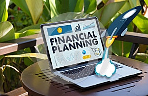 financial planning Retirement planning woman and man at retirement with consultant or adviser